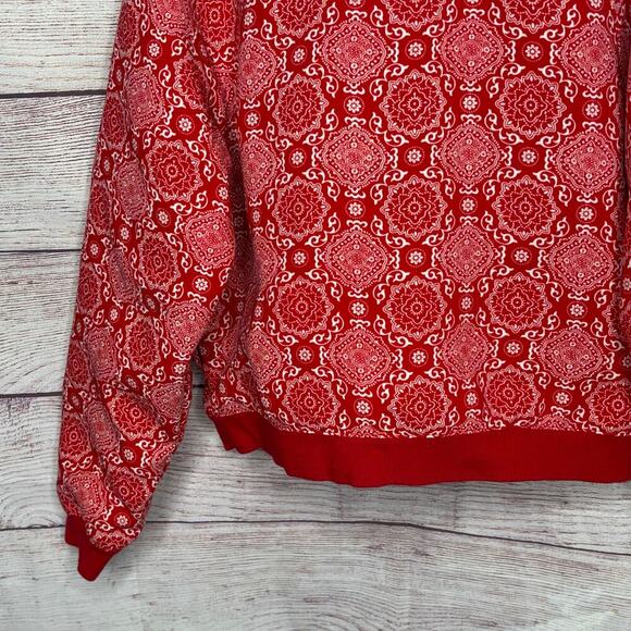 Janie and Jack Kid's Juno Valentine Red & White Bandana Bomber Jacket Size 10 - Picture 7 of 10